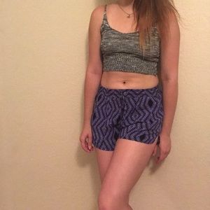 cotton on blue print shorts